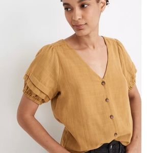 Madewell Pembroke Top in Mahan Plaid